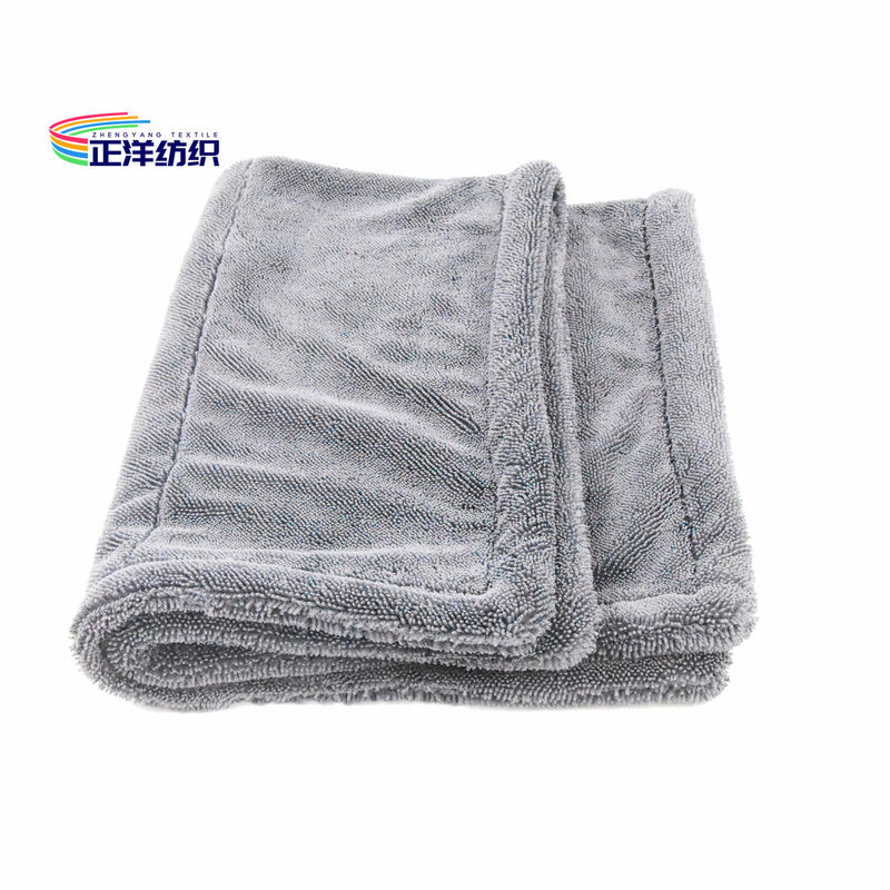 24"X36" Car Cleaning Rags Grey 1200gsm Extra Thick Double Layer Car Detailing Microfibre Cloths